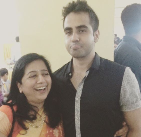 Nikhil kamath with mom