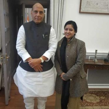  dr. tanu jain with Rajnath singh minister of defence of India